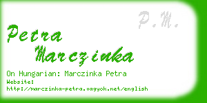 petra marczinka business card